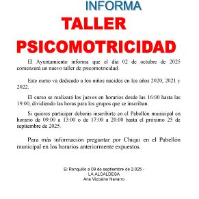 Taller Psicomotricidad Bando