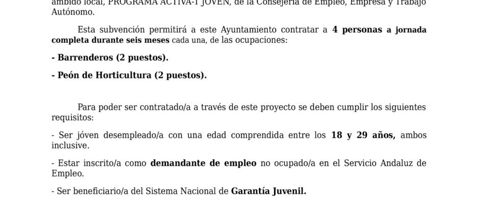 Bando programa activa-t joven