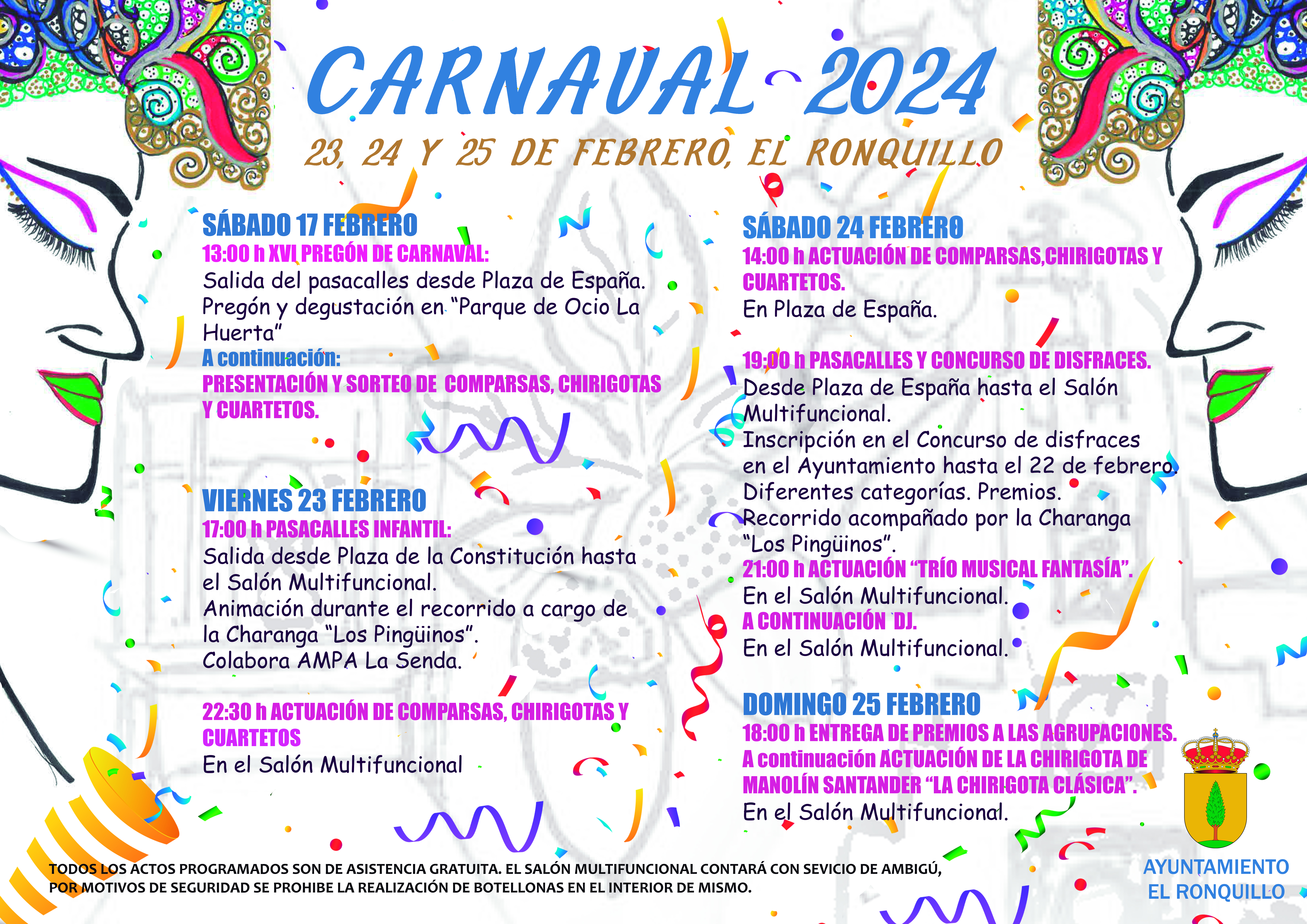 Díptico interior carnaval El Ronquillo 2024